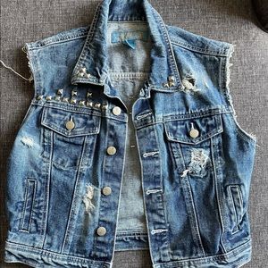 Custom vintage jean vest!